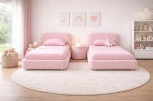 Lits OLIA double pink — autre vue