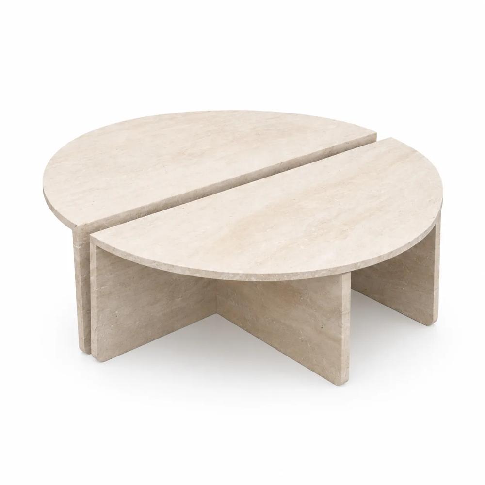 TABLE ROCASA — Pierre & Travertin fabriqué à Marrakech par CREA JIT