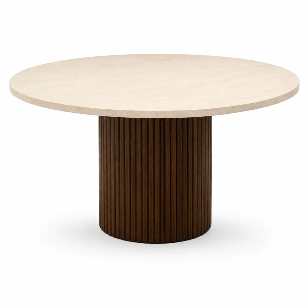 TABLE TRAVIBOIS — Pierre & Travertin fabriqué à Marrakech par CREA JIT